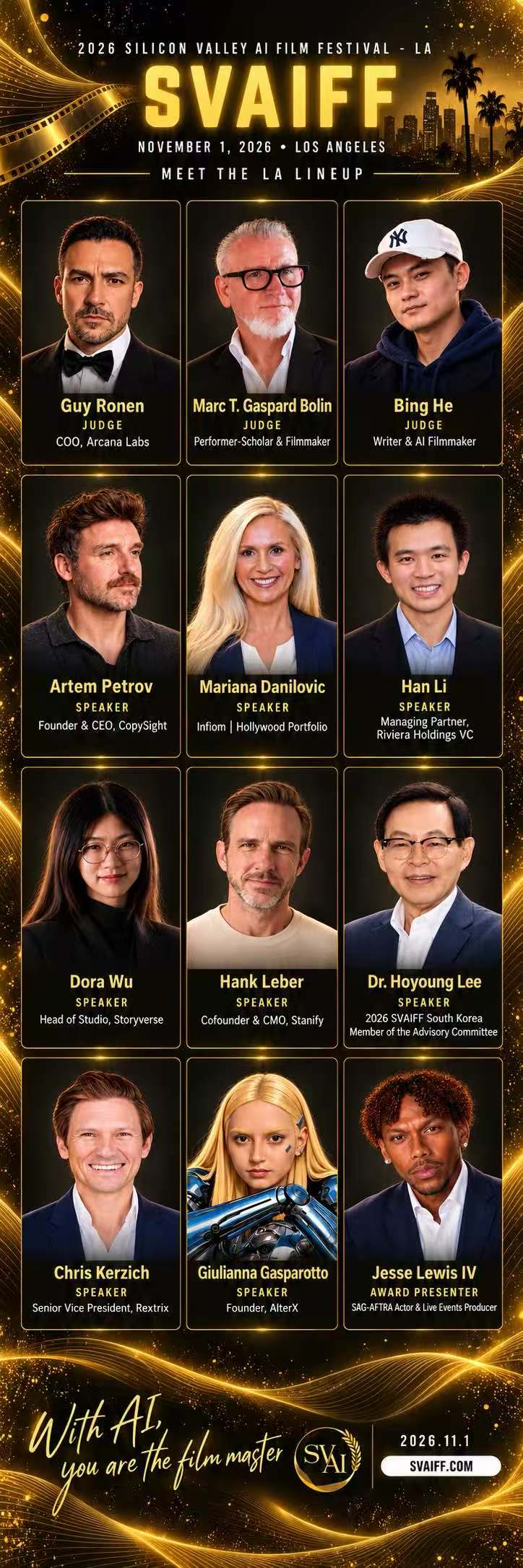 LA SVAIFF 2026 심사위원·연사 라인업